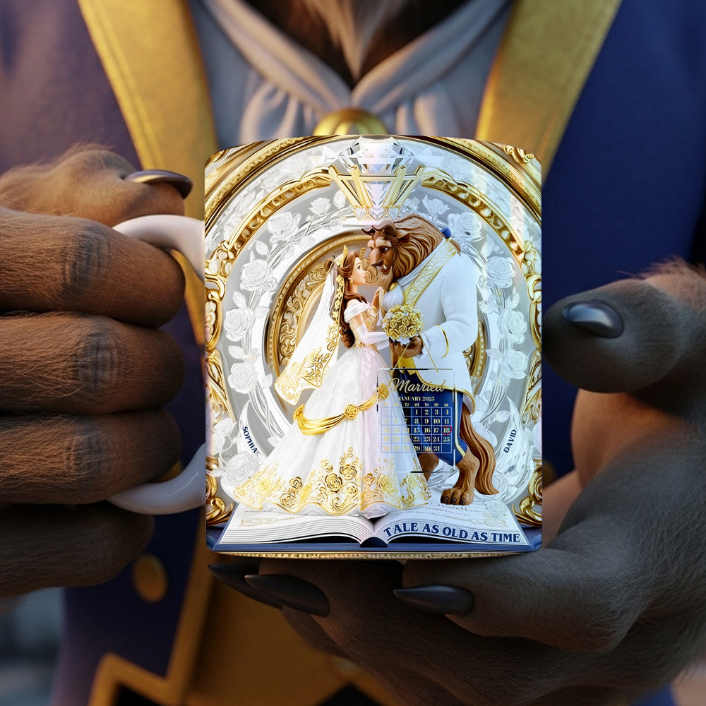 Love Story Couple Mug Personalized Gifts For Couple 02TGDT230625-Homacus