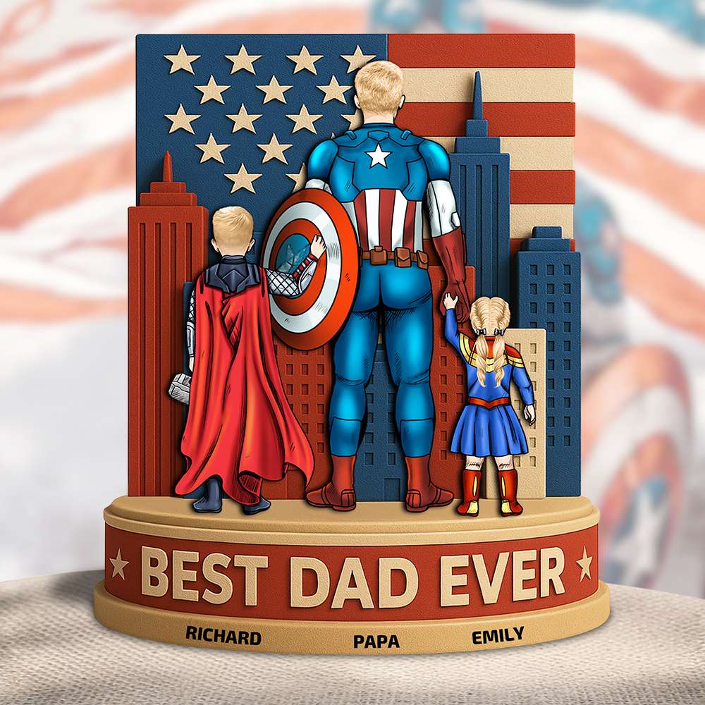Personalized Gifts For Dad Acrylic Plaque Power Dad 05NADT140425PA-Homacus