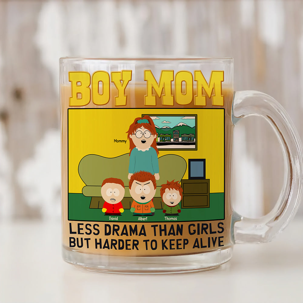 Cute Magical Mom Clear Glass Mug - Personalized Gifts For Mom 01QHQN040425-Homacus