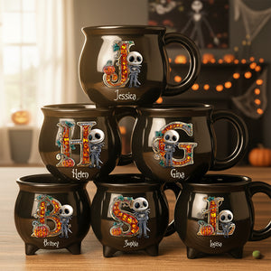 Spooky Alphabet Ceramic Cauldron Mug - Personalized Gifts For Halloween Cauldron Mug 02TGDT050925-Homacus