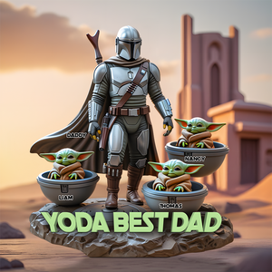 Personalized Gifts For Dad Plaque, Best Dad In The Galaxy-Homacus