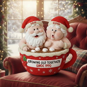 Funny Old Couple Pillow - Personalized Gifts For Couple Christmas Pillow 04OHTN111125-Homacus