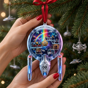 Ship To Uncharted Space Ornament, Personalized Gifts 01QHLU240926-Homacus