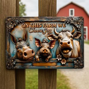 Fun Farm Animals Metal Sign - Personalized Gifts For Farmer 02qhpu200525-Homacus