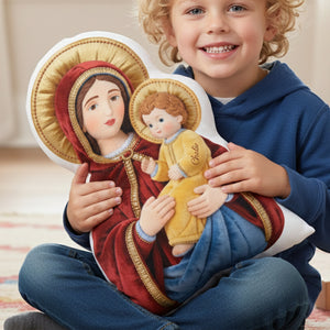 Blessed Virgin Mary Faith Pillow - Personalized Gifts For Christian 04OHLU221225-Homacus