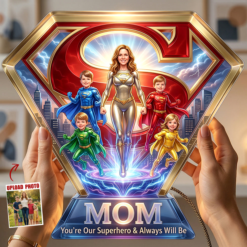 Mom & Her Power Squad Acrylic Light Box - Personalized Custom Photo Gifts For Mom 04NADT300326-Homacus