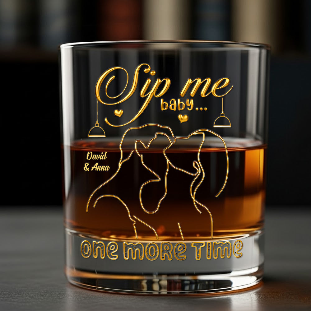 Sip Me Baby One More Time 11oz Drinking Glass - Personalized Gifts For Couples 04TOTN241125-Homacus