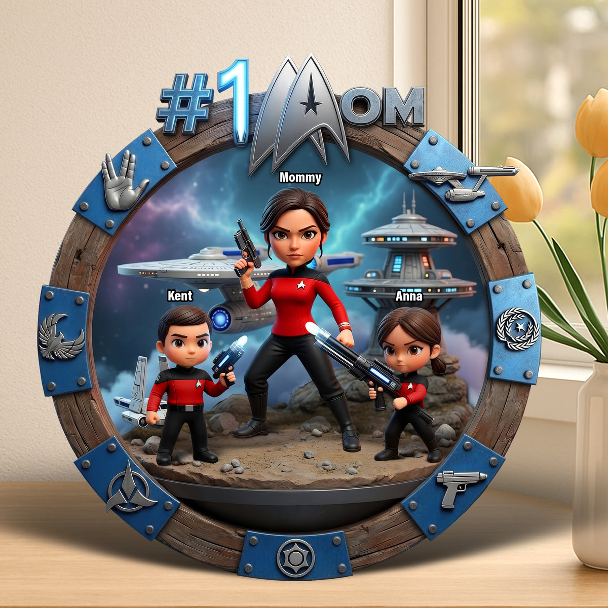 Best Captain Mom Acrylic Plaque, Personalized Gifts For Mom 01qhqn210426-Homacus