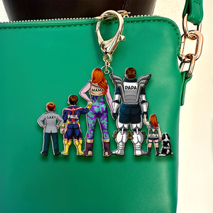Personalized Gifts For Family Keychain Anime Family 01QHHU260225HH-Homacus