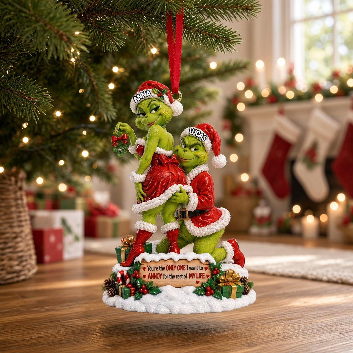 Cheeky Duo Christmas Ornament - Personalized Gifts For Couple 07natn280926-Homacus
