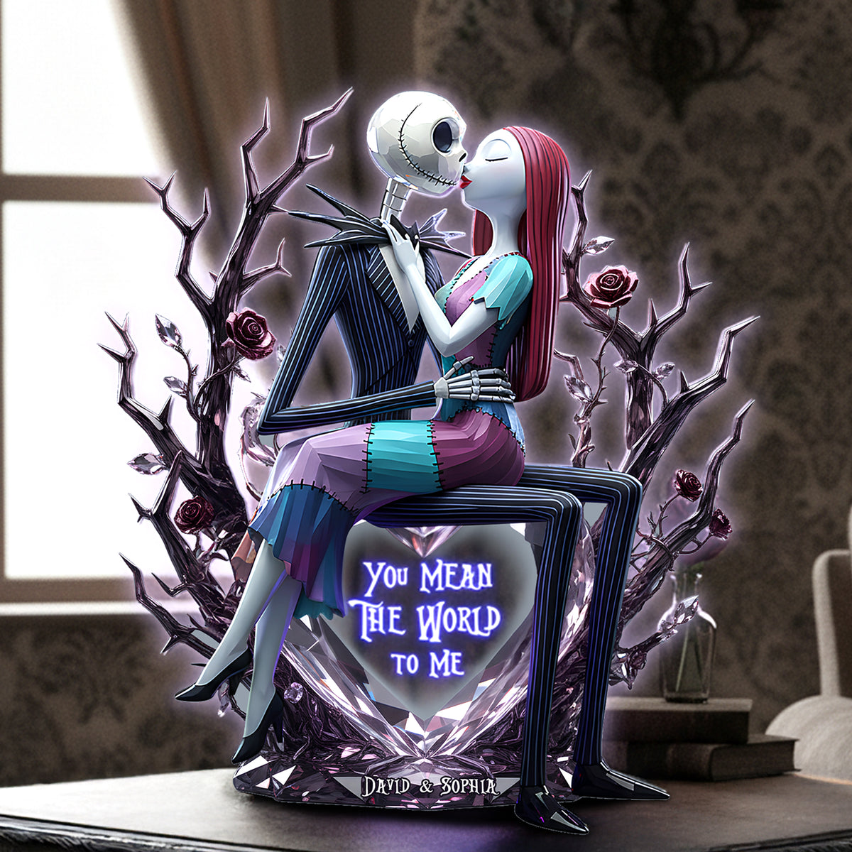 Romantic Couple Acrylic Light Box - Personalized Gifts For Couples 01patn161225-Homacus