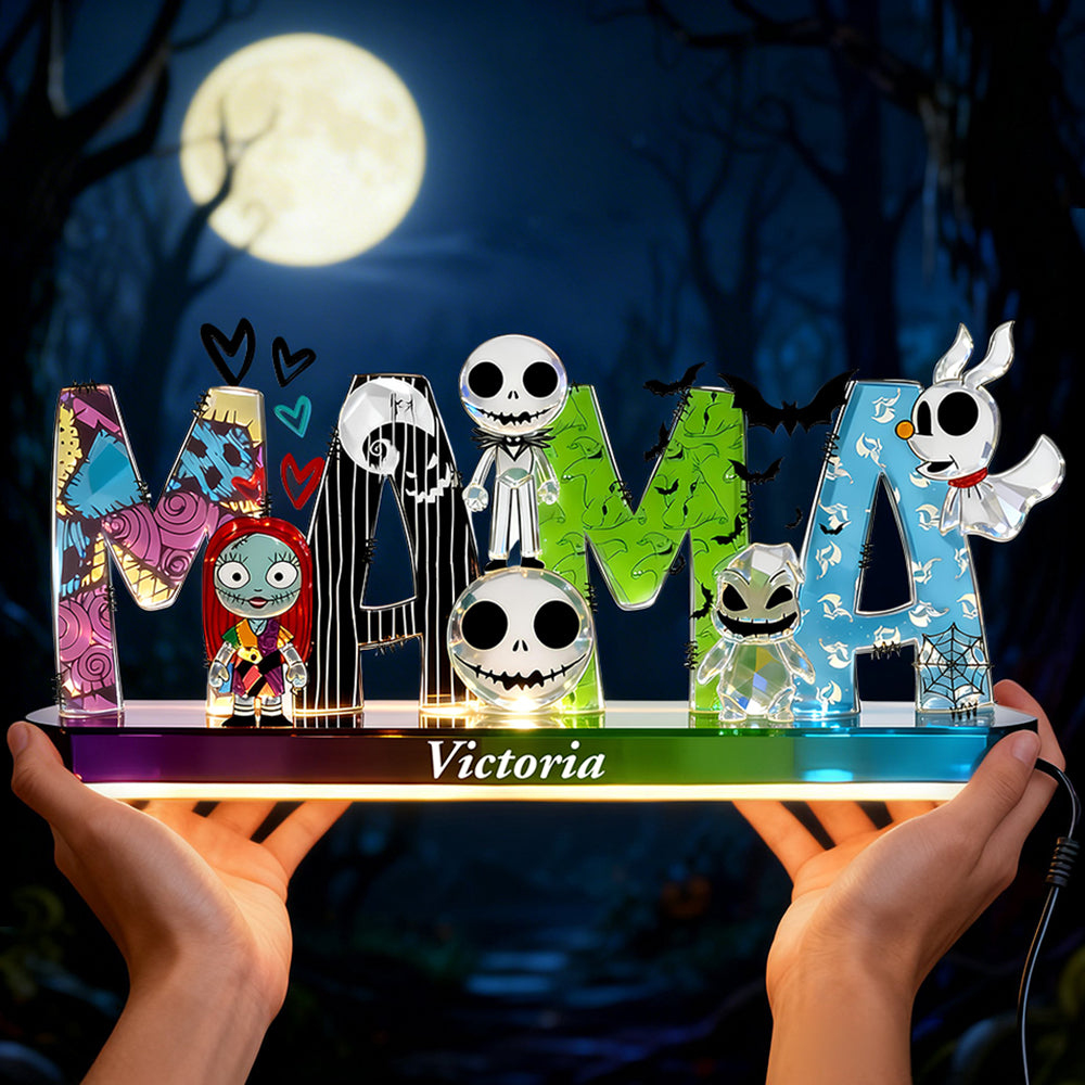 Spooky Mama Acrylic Light Box Personalized Gifts For Mom 04OHDT230226-Homacus