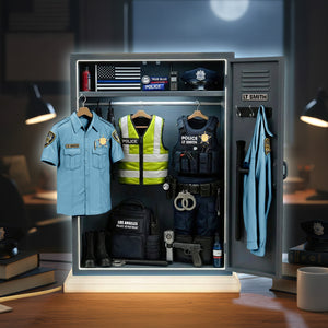 Police Personal Locker Light Box, Personalized Gifts For Police Office, Sheriff, Detective,... 01qhqn221225-Homacus