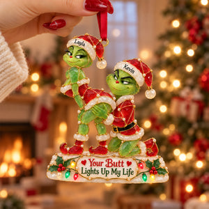 Naughty Couple Christmas Ornament - Personalized Gifts For Couple 04natn191026-Homacus