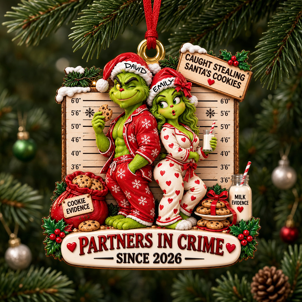 Sweet Trouble Christmas Ornament - Personalized Gifts For Couple 06todh231026-Homacus