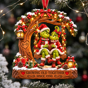 Growing Old Together Christmas Ornament - Personalized Gifts For Couple 01TYTA071026-Homacus
