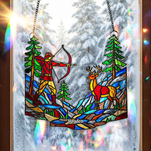 Hunter’s Shot Suncatcher Ornament - Personalized Christmas Gifts For Hunters 02OHLU070825-Homacus