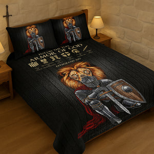 Armor of God Lion Warrior Personalized Qulit Bedding Set 01NADT070725-Homacus