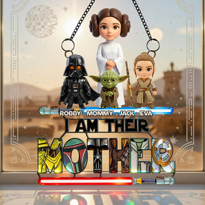 Universe Mom And Kids Layer Suncatcher - Personalized Gifts For Mother's Day Suncatcher Ornament 01NADT030426-Homacus