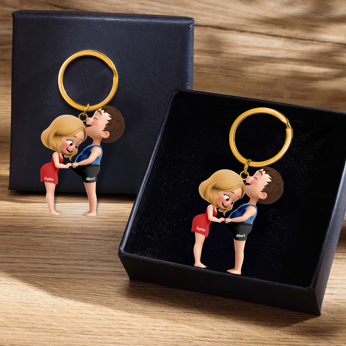 Cheeky Couple Keychain - Personalized Gifts For Couple 02qhqn291025-Homacus