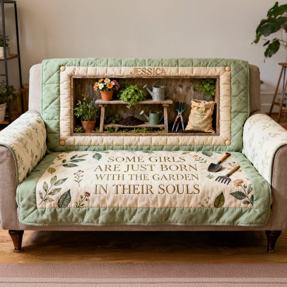 Gardening Quilted Sofa Cover - Personalized Gifts For Garden Lovers 01kita260126-Homacus