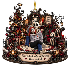 Gothic Couple Christmas Ornament - Personalized Gifts For Couple 02toqn220926