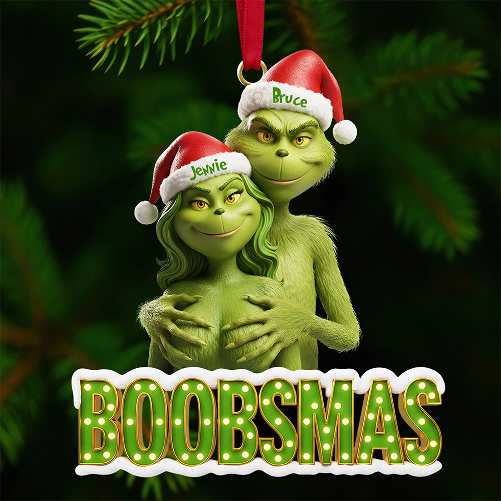 Naughty Couple Christmas Tree Ornament Personalized Gifts 05OHDT141125-Homacus