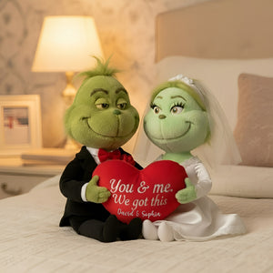 Green Monster Couple Custom Shaped Pillow - Personalized Gifts For Couples 03TOLU081125-Homacus