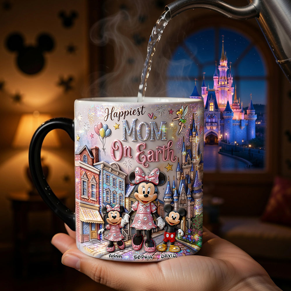 Happiest Mom On Earth Magic Mug - Personalized Gifts For Mothers 03hudt150426-Homacus