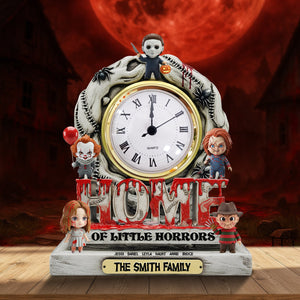 The Horror Family Desk Clock Plaque - Personalized Gifts For Family 02QHLU280525-Homacus
