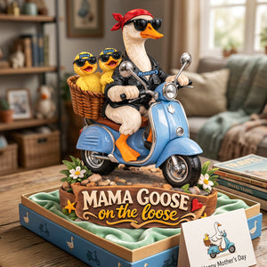 Mama Goose On The Loose Shaped Plaque - Personalized Gift For Mom 04TYTA160326-Homacus