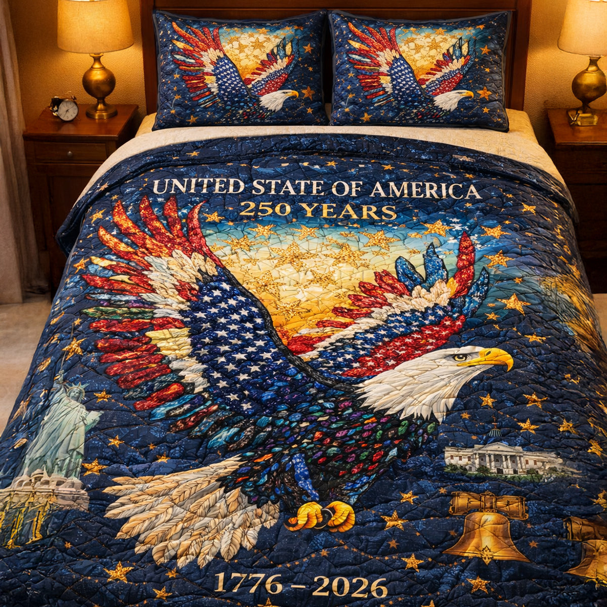250th Anniversary Quilt Bedding Set Special Line - Gifts For Patriots 03hutn270126-Homacus