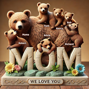 Bear Mom Acrylic Plaque Personalized Gifts For Mom 01hudt170425-Homacus