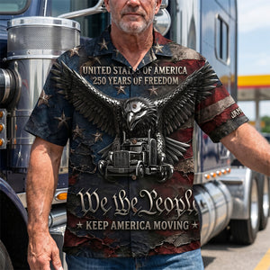 Badass Trucker Keep America Moving Hawaiian Shirt, Personalized Gifts For Trucker 03qhdt260626-Homacus