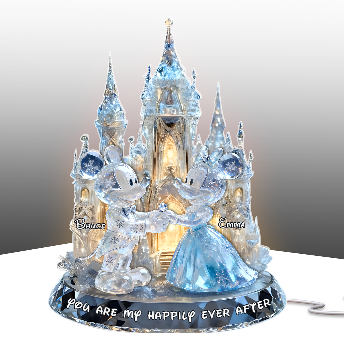 Shimmering Fairytail Couple Acrylic Light Box, Personalized Gifts For Couple 02QHLU301025-Homacus