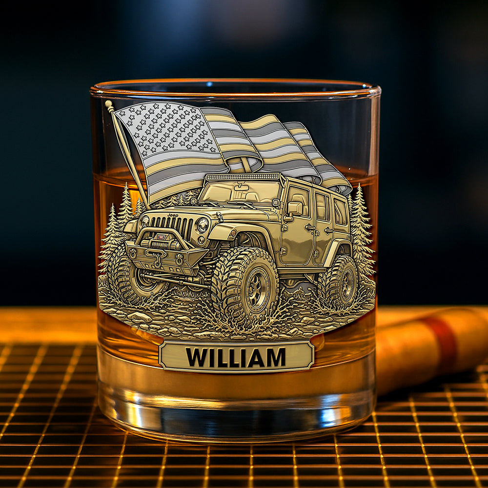 Trail Rider Whiskey Glass - Personalized Gifts For Off-road Lovers 04naqn010825-Homacus