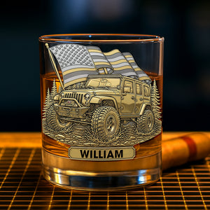 Trail Rider Whiskey Glass - Personalized Gifts For Off-road Lovers 04naqn010825-Homacus