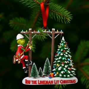 Personalized Gifts For Lineman Christmas Acrylic Ornament 06qhlu110925-Homacus