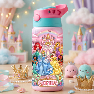 Fairytale Princess 12oz Colorful Kid Tumbler - Personalized Gift For Kids 04TYDH240726
