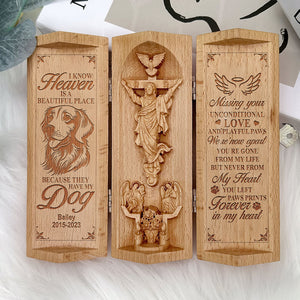 Personalized Dog Haven Openable Wooden Cylinder Sculpture of Jesus Christ 05xqqn240125-Homacus