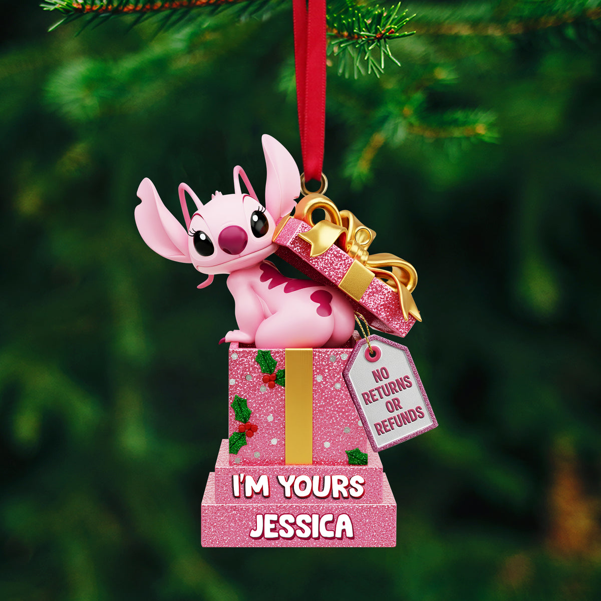 Funny Alien Couple Ornament - Personalized Christmas Gift For Couples 01HYLU230925-Homacus
