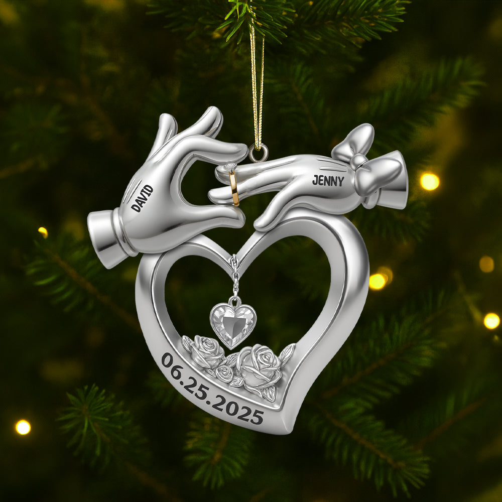 Personalized Gifts For Newlywed Couple Christmas Acrylic Ornament 02ohtn140825-Homacus