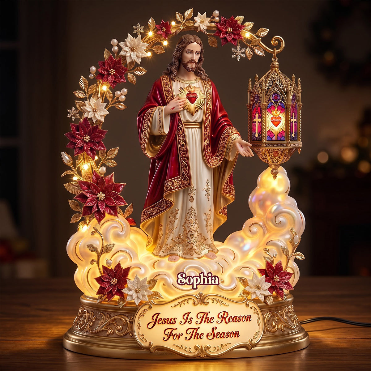 Sacred Heart Of Jesus Acrylic Light Box - Personalized Gift For Christians 05PGTN231026