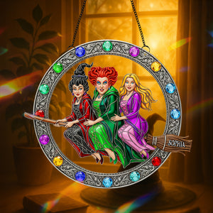 Enchanted Witches Trio Suncatcher - Personalized Gifts For Witch Lovers 04ohtn190825-Homacus