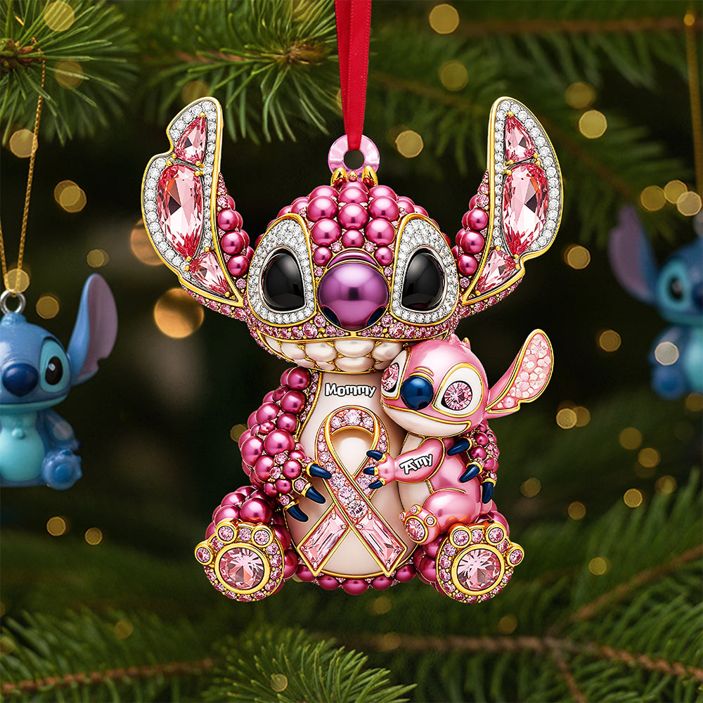 Breast Cancer Mom Ornament - Personalized Gifts For Mom 05nata060925-Homacus