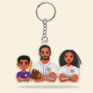 Personalized Gifts For Baseball Lovers Family Keychain 041qhhu200125hg-Homacus