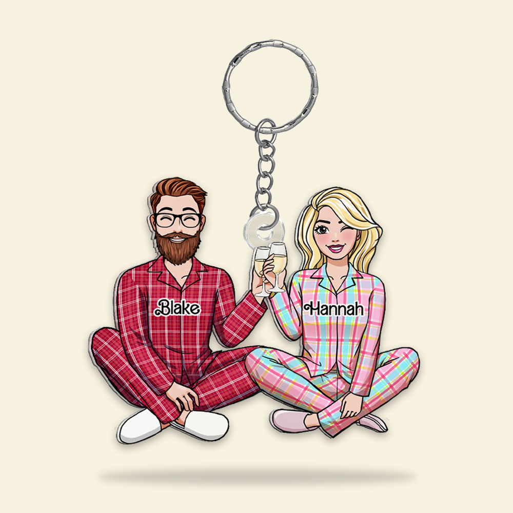 Personalized Gifts For Couple Keychain 03QHHU110125HH-Homacus