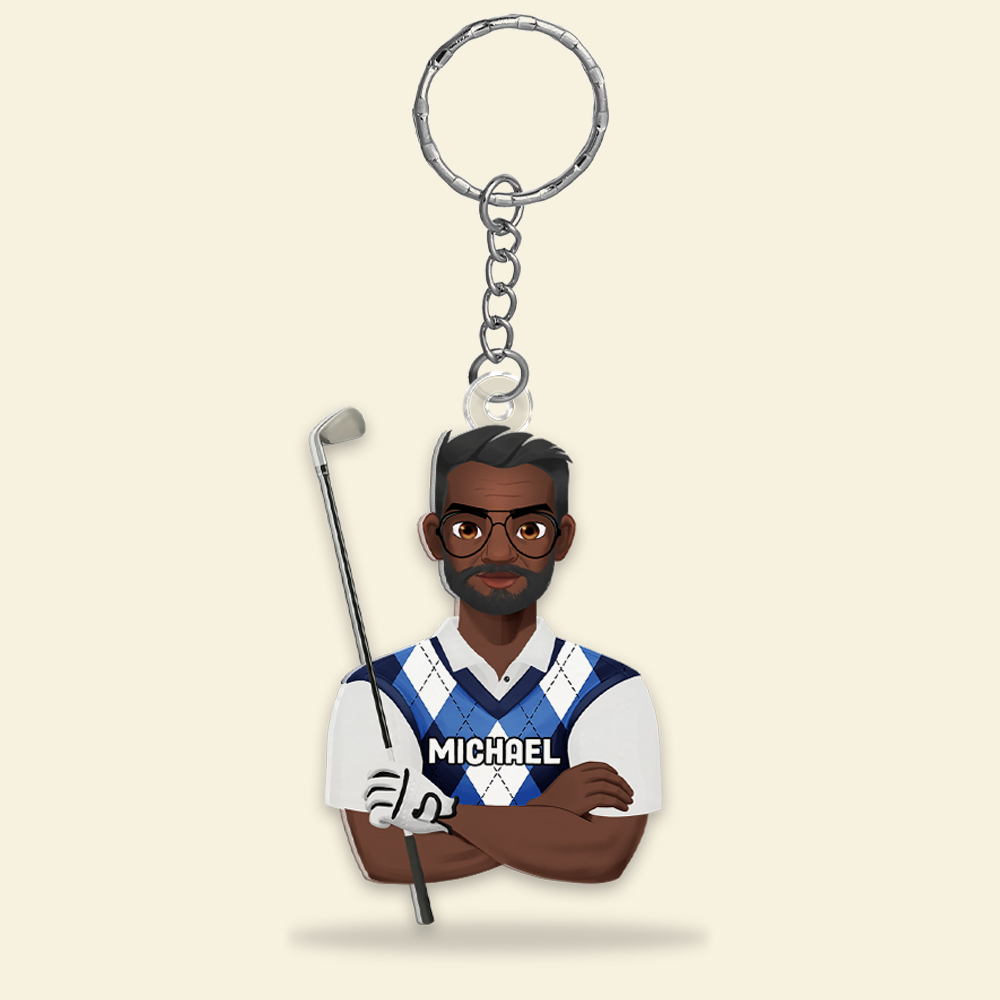 Personalized Gifts For Golf Lovers Keychain 053QHHU200125PA-Homacus