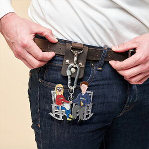 Personalized Gifts For Couple Keychain Cartoon Couple 01QHHU100225PA-Homacus