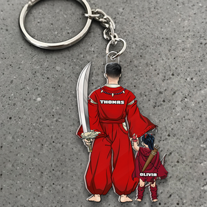 Demon Dad Keychain - Personalized Gifts For Dad 10qhhu020525pa-Homacus